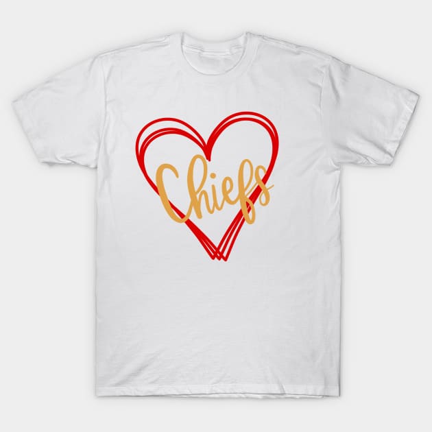 Chiefs Love T-Shirt by Pink Anchor Digital